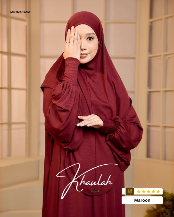KHAULAH – (Set Jubah + Mini Telekung)