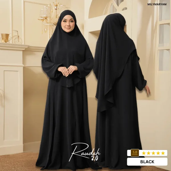 RAUDAH 2.0 – (Set Jubah + Tudung Khimar)