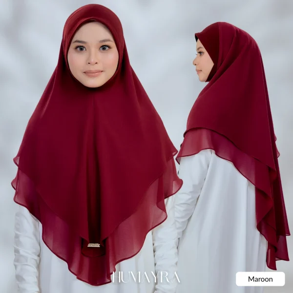 HUMAYRA Instant Hijab – Double Layer Open Flow